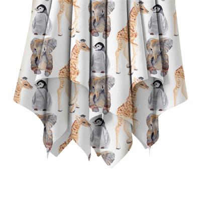 China 100% Polyester Anti-Static Pongee Digital Printing Silk Colored Fabric For Dress Featured Cartoon Image for sale