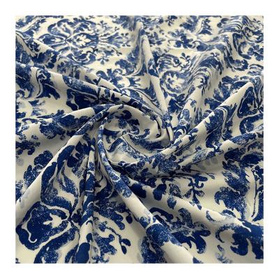 China New Arrival 30% 70% Shrink-Resistant Silk Cotton Printed Fabric For Garment for sale