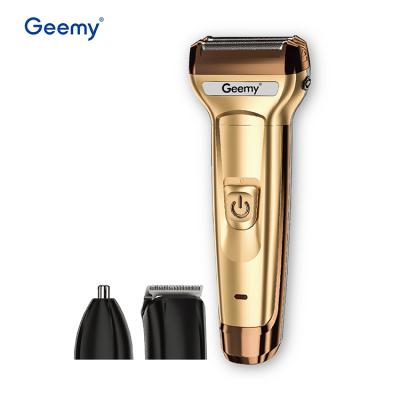 China GM589 Rechargeable Triple Blade Beard Trimmer and Nose Trimmer 3 in 1 for Men's Progemei Beard Grooming Kit for sale