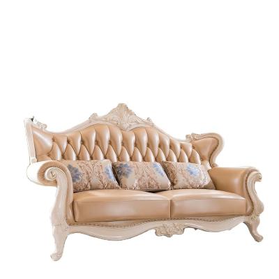 China Cheap solid wood hand-carved living room sofa coffee table set (the other) adjustable European style for sale