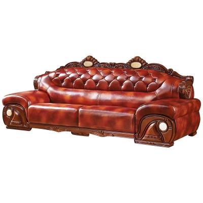 China European Medieval Luxury Living Room Adjustable Combination Sofa Combination (The Other) Marble Leather Coffee Table for sale