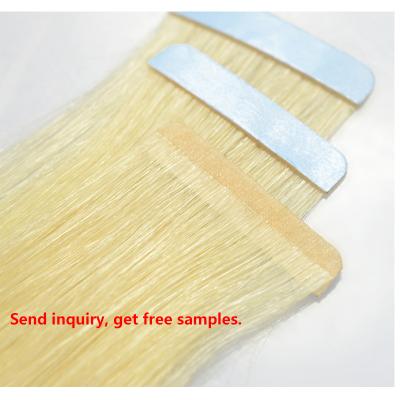 China Silky Straight Wave Europe Remy Hair 16 Inch Blonde Tape Hair Extensions for sale