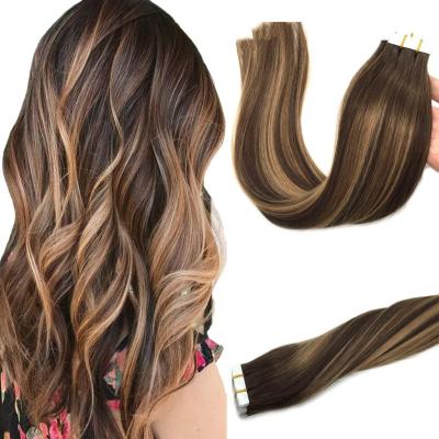 China Invisible Tape Hair Extensions Peek Hair Tape In Virgin Indian Human Hair Extensions Tape Hair Extensions for sale