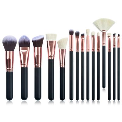 China professional manufacture skin-friendly 14pcs China Rose Gold Synthetic Make Up brushes custom made for sale