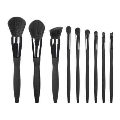 China factory sale 9pcs black makeup brush skins respectful private label make up cosmetic brushes for sale