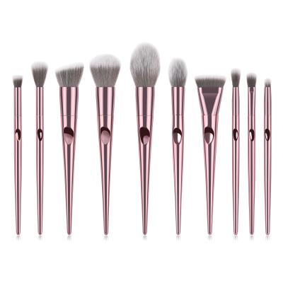 China Best Quality Hot Selling Skin-Friendly Logo Pink Vegan Natural Custom Make Up Brush Set for sale