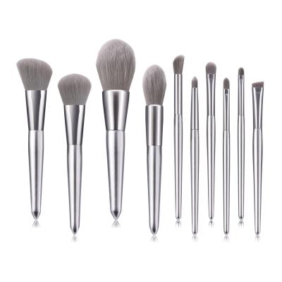 China 10pcs Professional Synthetic Hair Patter Handle Marble Makeup Brush Set Skin-friendly for sale