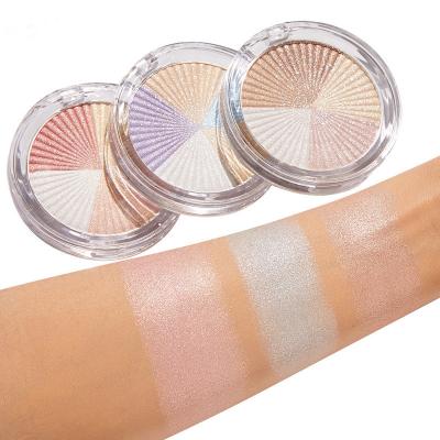 China Private Label Waterproof Hot Selling Bronze Highlighter Palette 3 Colors Five In One Makeup for sale