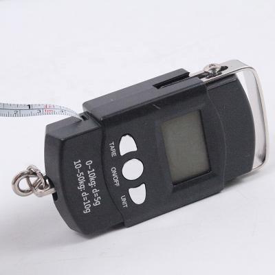 China ABS+Metal OEM ODM Black Portable Electronic Scale With 1m Foot Digital Electronic Scale Fishing Accessories Promotional Tackle for sale