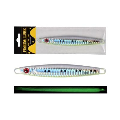 China OEM/ODM Action Deep Sea Five-color Flat Iron Lead Fish Bait Lure Jig Metal Vivid Swimming Fish Building Hard Lure for sale