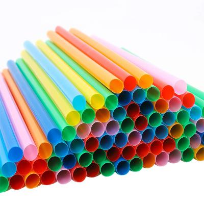 China Minimalist Assorted Colors Bright Plastic Straws Pla Plastic Straws Disposable Eco Friendly Biodegradable Disposable Long Straws for sale