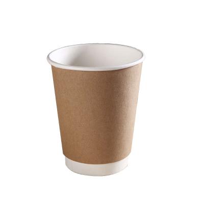 China Free Sample Wholesale Disposable Double Wall Kraft Paper Coffee Cup Biodegradable Paper Cups For Hot Drinks for sale