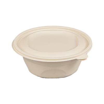 China Modern Eco-friendly Disposable Disposable Food Packaging Container Cornstarch Soup Bowl Dessert Takeout Bowl for sale