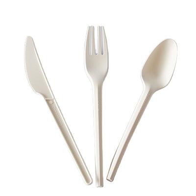 China Biodegradable Airline PLA Fast Food Hamburger Cutlery Set 6 Inch Biodegradable Disposable Cutlery Set for sale