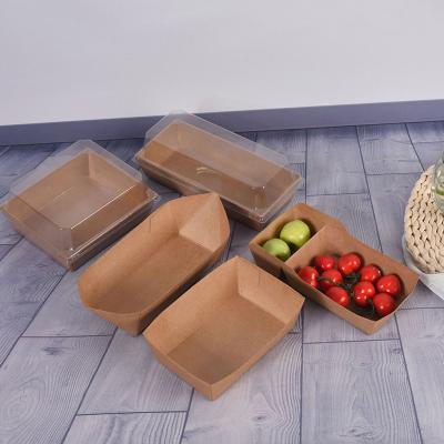 China Disposable Disposable Printable Salad Takeout Box Lunch Container Boxes Food Wrapping Paper Fast Food Wrap for sale