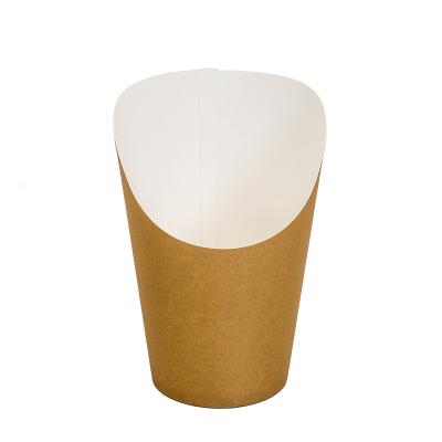 China Disposable Recycled Chip Scoop French Fries Puff Tasteless Wrapping Paper Fast Food Cup Restaurant Egg Cup For Cafe for sale