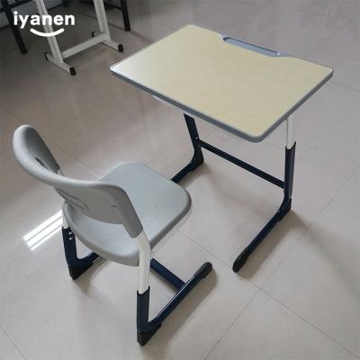 China Stable Durable Cheap Steel Classroom School Furniture Price Single Desk And Chair for sale