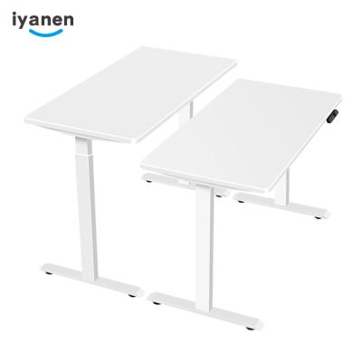 China Wholesale Fashion Sit Lift Office Height Adjustable White Steel Metal Table Electric Standing (Height) Lifting Desk for sale