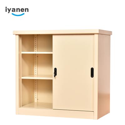 China Modern Attractive Home Used Balcony Storage Ware 2 Sliding Door Metal Locker Cabinet for sale