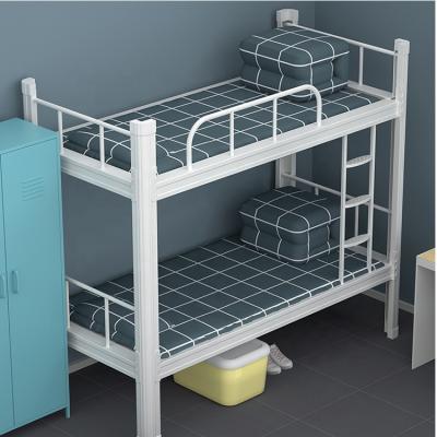 China Modern White Army 2 Tires Modern White Tires IYANEN Double Deck Dormitory Bed Metal Steel Bunk Bed for sale