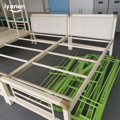 China Hot Sale New Design Fabric Bedroom Furniture Leather Heavy Duty Leather Steel Metal Amazon Bunk Bed Single Bed for sale