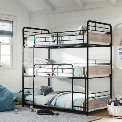 China IYANEN Cheap Price Home Manufacturer Steel Triple Bunk Beds Modern Design Steel Triple Bunk Bed Army Hotel Metal Bunk Bed Convertible Goods for sale