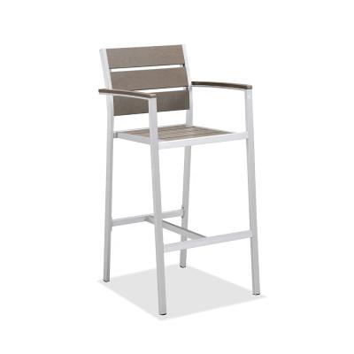 China Modern Praha Bar Set UV Resistant Brushed Aluminum Fram Bar Bar Stacking Armchair for sale