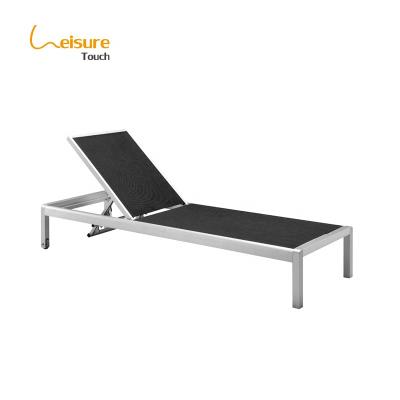 China Modern Aluminum Folding Bed Pool Chair Sun Sofa Adjustable Metal Backrest Hotel Furniture Metal Furniture for sale