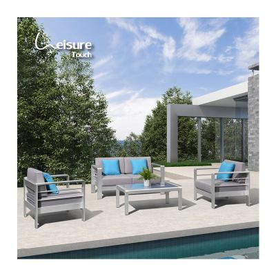 China Modern Outdoor Living Room Garden Aluminum Patio Set Furniture Modern Sectional Sofa Set for sale