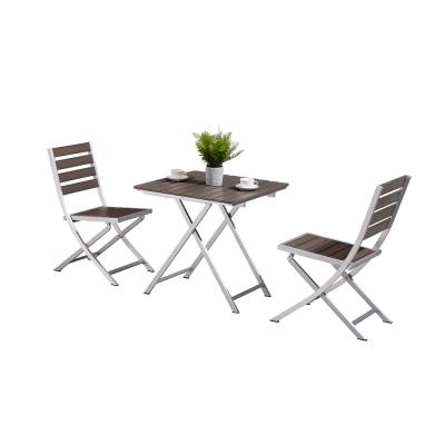 China Industrial Aluminum Foldable Balcony Leisure Outdoor Garden Folding Table Set for sale