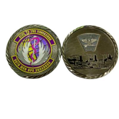 China Wholesale Antique Soft High Quality Gold Plating Soft Enamel Custom Coin Manufacturer Europe Army Challenge Coins for sale