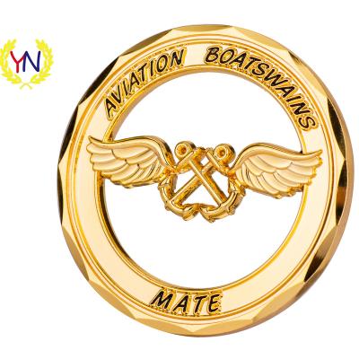 China Europe Gold Challenge Coin Soft Enamel Custom Design Military Coin for sale