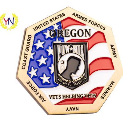 China 3D America Personalized Zinc Alloy Military Custom Challenge Coin Reward Medals for sale