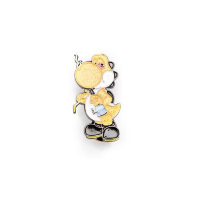 China Europe Factory Cheap Custom Metal Yoshi Pin Badge Die Struck Gritty Lapelpin Badge for sale