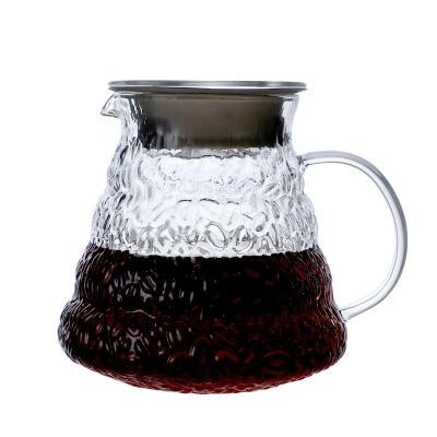 China Hand-Blown 24 Sustainable High Ounce Thermostable Borosilicate Glass Teapots For Office for sale