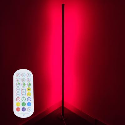 China Modern Indoor Minimalist Decorative Floor Lamp Corner Stand Corner RGB Colorful Floor Lamp Wifi Led Smart Floor Lamp for sale