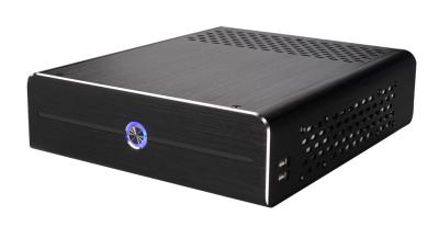 Κίνα Μαύρες περιπτώσεις υπολογιστών HTPC, περίπτωση PC αργιλίου με τους διπλούς λιμένες Wifi ε-I3 προς πώληση