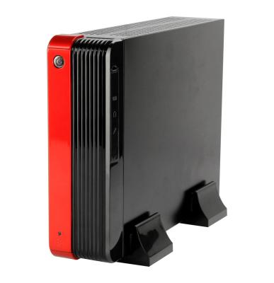 China Slim ODD Aluminum ITX Computer Case With Hidden DVD ROM For Mini PC for sale