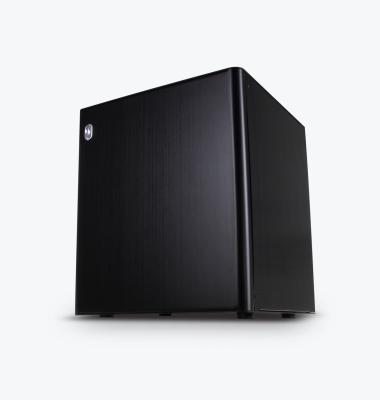 China Aluminum Vertical Mini ITX Micro ATX Case Black Dust Free With Good Heat Dissipation for sale