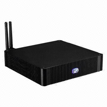 China HTPC Aluminum Barebone Mini PC Black With AMD-E240 Single-core 1.5GHz CPU for sale