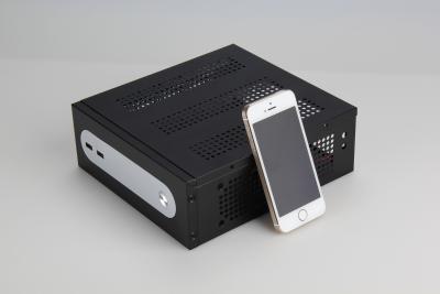 China Vertical Or Horizontal Type Silver SGCC ITX Slim Desktop Case With Power Supply for sale