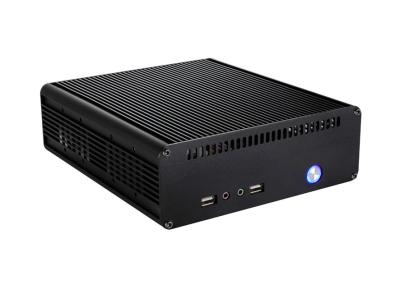 Κίνα Μαύρη βιομηχανική λεπτή περίπτωση HTPC, σιωπηλή περίπτωση υπολογιστών εγχώριων θεάτρων προς πώληση