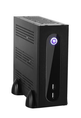 China Commercial Black Mini ITX PC Case , SGCC Mini Tower Computer Case With Power for sale