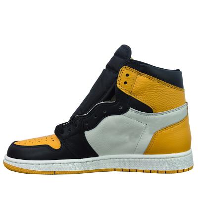 China Retro Basketball Toe LJR Factory Street Fashion Yellow Sneakers 1s Shoe OG Luxury Quality Walking Style Unisex Shoes for sale