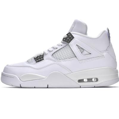 China Luxury Good Quality Retro 4s Basketball Shoes Original Cat Sport Shoes Pure Money White Unisex Brand Sneakers for sale