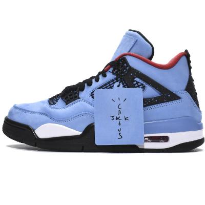 China Retro Original Luxury 4s Travis Basketball Shoes Designer Brand Sneakers For Men OG Sports Blue Shoes for sale