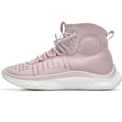 China Retro Basketball Shoes Curry 4s Flotro Rubber Professional Pink Shoes For Mens Sneakers for sale