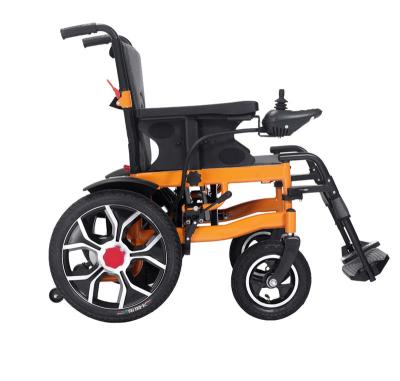 China Plastic ABS+Electronics Aluminum Alloy Frame Portable Folding Disabled Electric Wheelchair 2021 New for sale