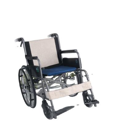 China HBG32 Folding Type Steel Tube Frame Rehabilitation Wheelchair For Elderly People With Disabilities For Outdoor Activities for sale