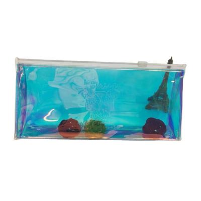 China Safety Factory Supply Gift Pencil PVC Zipper Waterproof Translucent Cosmetic Bag for sale